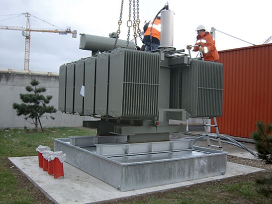 Auffangwannen für Transformatoren als Brandschutzwannen